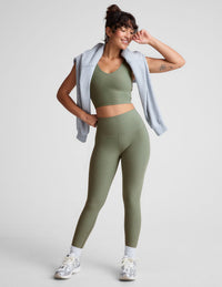 BEYOND YOGA GOOD DAY CROPPED TANK - GREY SAGE HEATHER SD4706