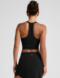 BEYOND YOGA SPACEDYE ON THE UP CROPPED TANK - DARKEST NIGHT 4712