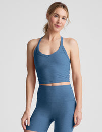 BEYOND YOGA SPACEDYE ON THE UP CROPPED TANK - WASHED DENIM 4712