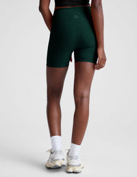 BEYOND YOGA SPACEDYE KEEP PACE BIKER SHORT - DARK SPRUCE GREEN HEATHER SD5111