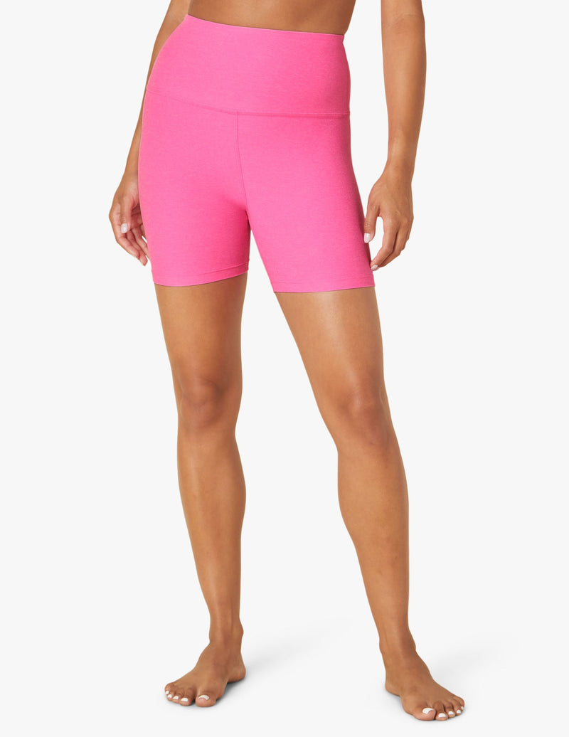 BEYOND YOGA SPACEDYE KEEP PACE BIKER SHORT - PINK PUNCH HEATHER SD5111 –  Work It Out