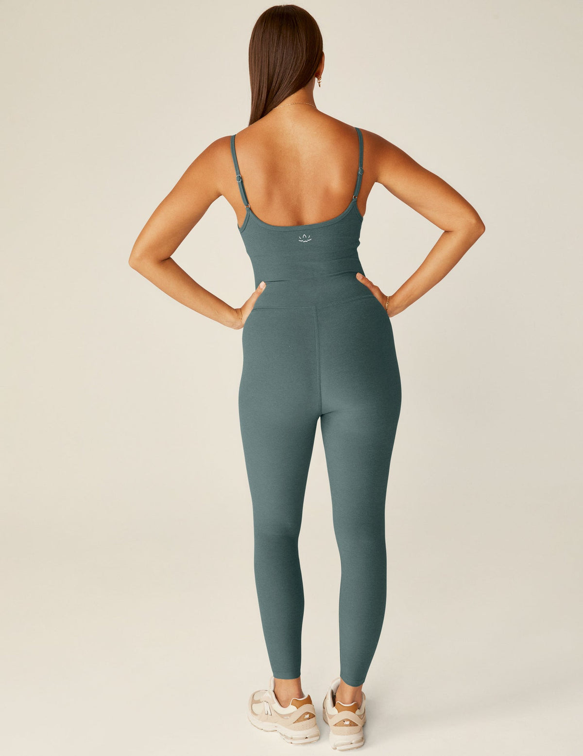 BEYOND YOGA UPLEVEL MIDI JUMPSUIT - STORM HEATHER SD6162