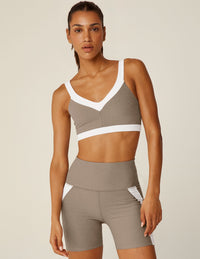 BEYOND YOGA SPACEDYE TOP LINE BRA - BIRCH CLOUD HEATHER 8316