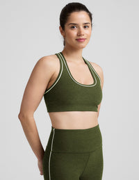 BEYOND YOGA SPACEDYE READY BRA - ARMY GREEN HEATHER SD8337