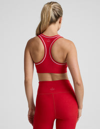 BEYOND YOGA SPACEDYE READY BRA - HOLLY RED  HEATHER SD8337