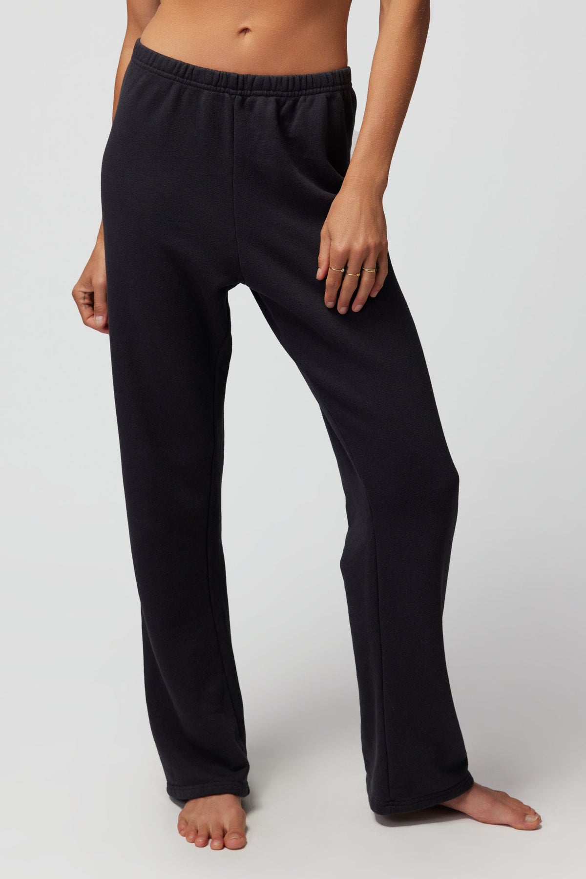 SPIRITUAL GANGSTER JOY STRAIGHT LEG PANT - VINTAGE BLACK