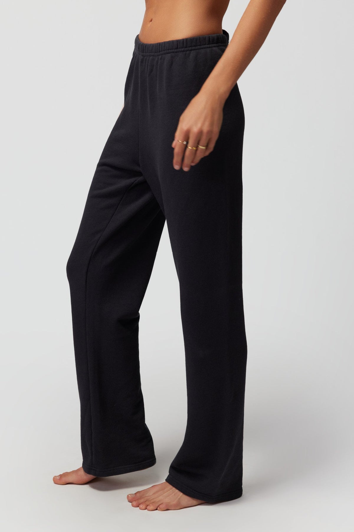 SPIRITUAL GANGSTER JOY STRAIGHT LEG PANT - VINTAGE BLACK