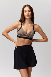 SPIRITUAL GANGSTER EDEN TWIST FRONT BRA - FALCON BLACK