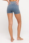 SPIRITUAL GANGSTER LOVE SCULPT WASHED SHORTIE - ORION BLUE