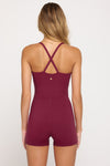 SPIRTUAL GANGSTER KELLY SHORT BODYSUIT - BERRY