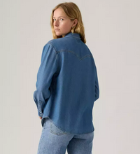 LEVI'S TEODORA WESTERN SHIRT - GOING STEADY TIPPED MEDIUM WASH 0075
