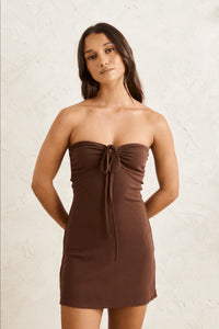 RHYTHM SIENNA MINI DRESS - CAFE