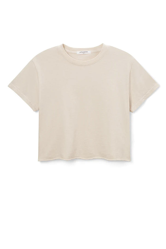 PERFECT WHITE TEE TORI RAW HEM TEE - SUGAR T143
