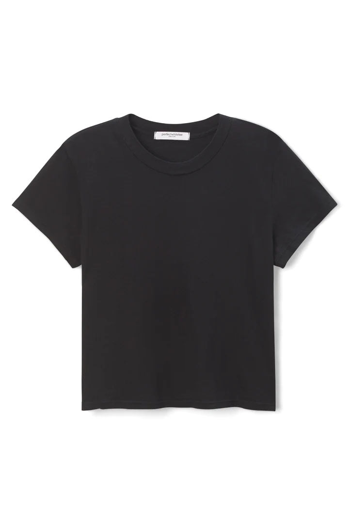 PERFECT WHITE TEE LENA LOUNGE COTTON TEE - TRUE BLACK T26