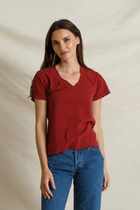 PERFECT WHITE TEE HENDRIX BASIC V - RUBY RED T69
