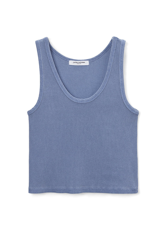 PERFECT WHITE TEE BLONDIE TANK - SAILOR BLUE T72