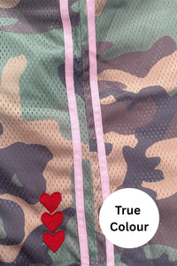 SABBI THE GAME MESH MINI SHORTS - CAMO