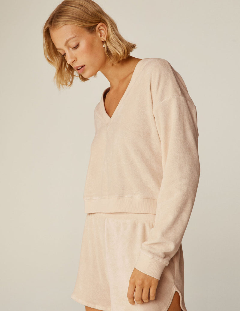 BEYOND YOGA TROPEZ PULLOVER - PRISTINE CREAM TT7909