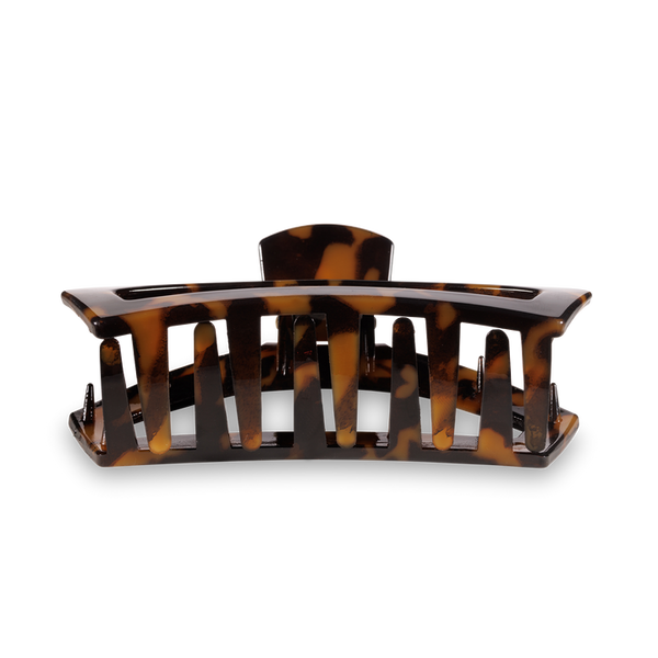 TELETIES OPEN LARGE HAIR CLIP - TORTOISE