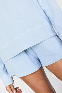 PERFECT WHITE TEE THE VENUS PIQUE SHORTS - CELESTIAL BLUE B14