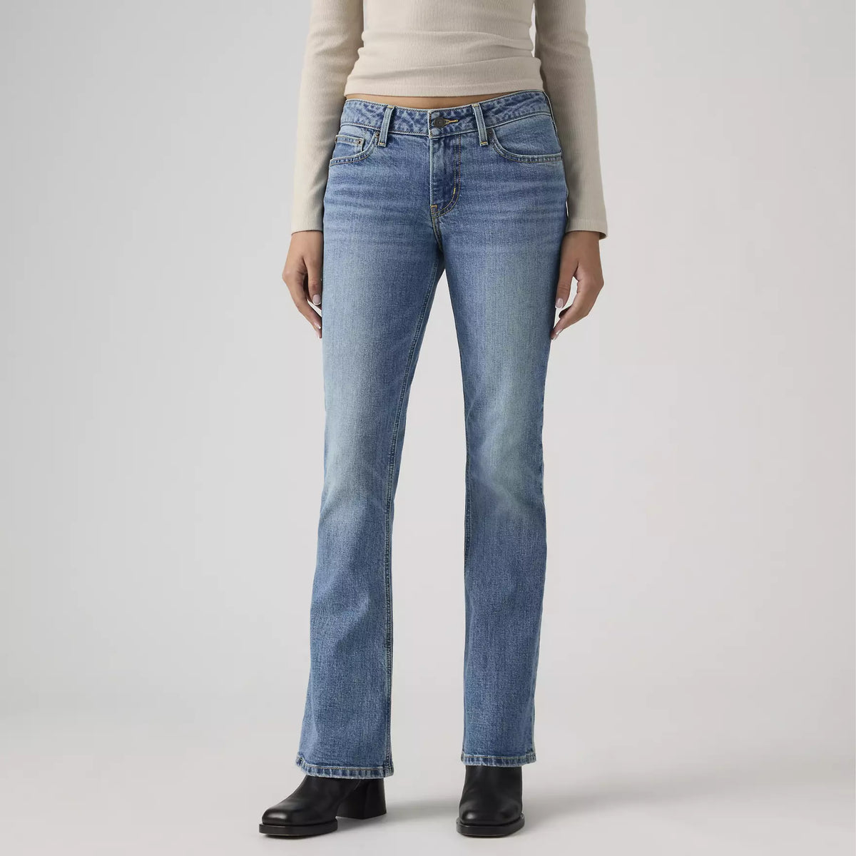 LEVIS LOW SLIM BOOTCUT WOMENS JEANS - KICK START 0002