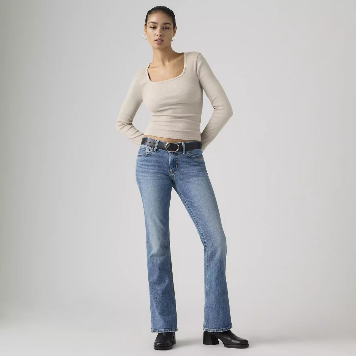 LEVIS LOW SLIM BOOTCUT WOMENS JEANS - KICK START 0002