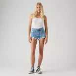 LEVIS 501 ORIGINAL FIT HIGH RISE WOMENS SHORTS - OLD WELCOME PARTY 0552