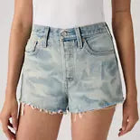 LEVIS 501 ORIGINAL FIT HIGH RISE WOMENS SHORTS - FLORALISH 0534