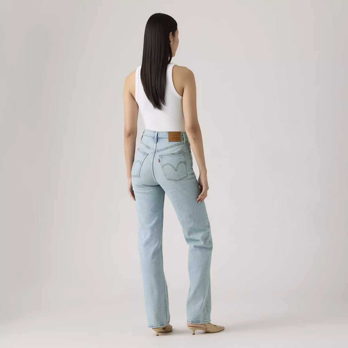 LEVI'S RIBCAGE FULL LENGTH JEANS - BLASTED STONE 0045