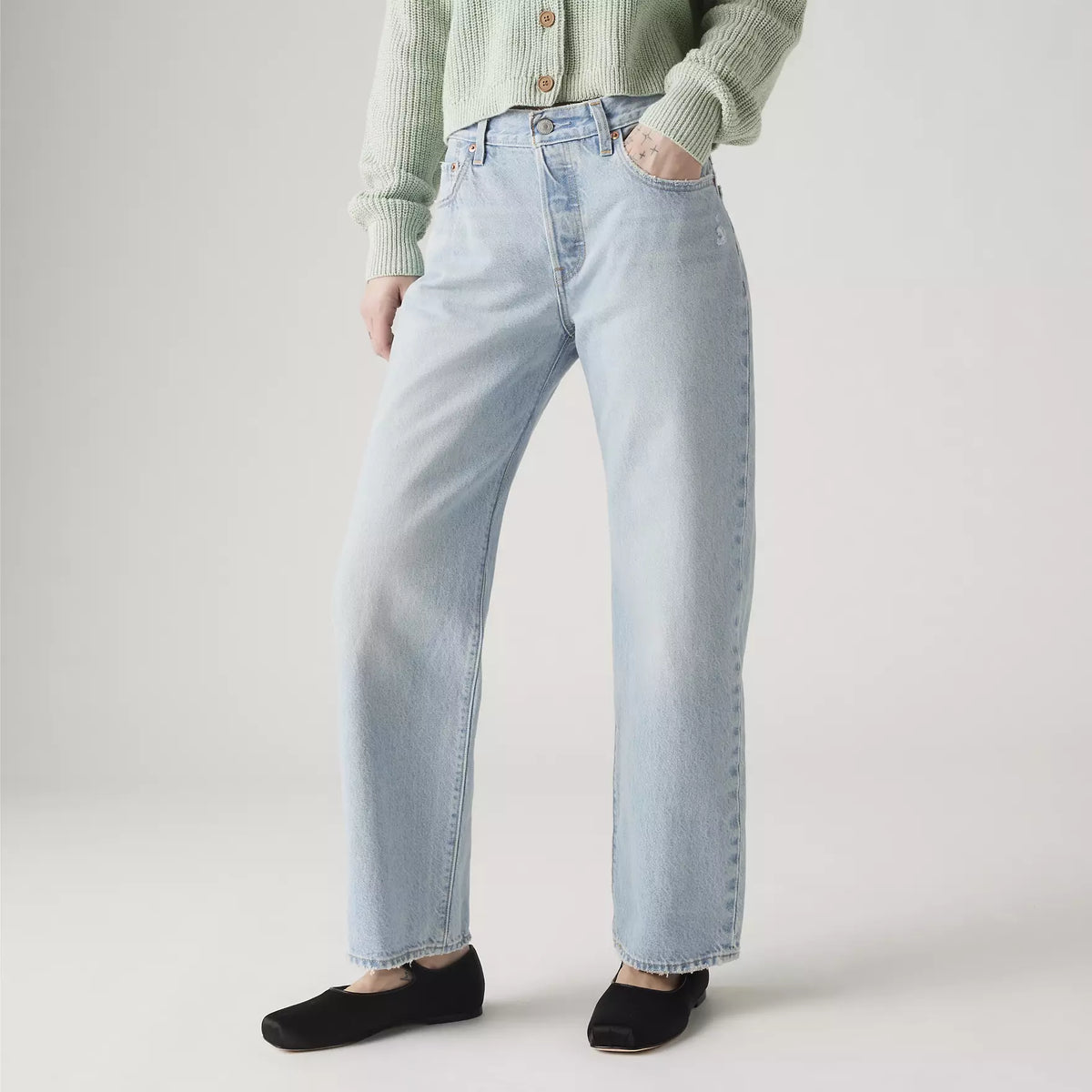LEVIS 501 '90S ANKLE WOMENS JEANS - BY YOUR SIDE 0001