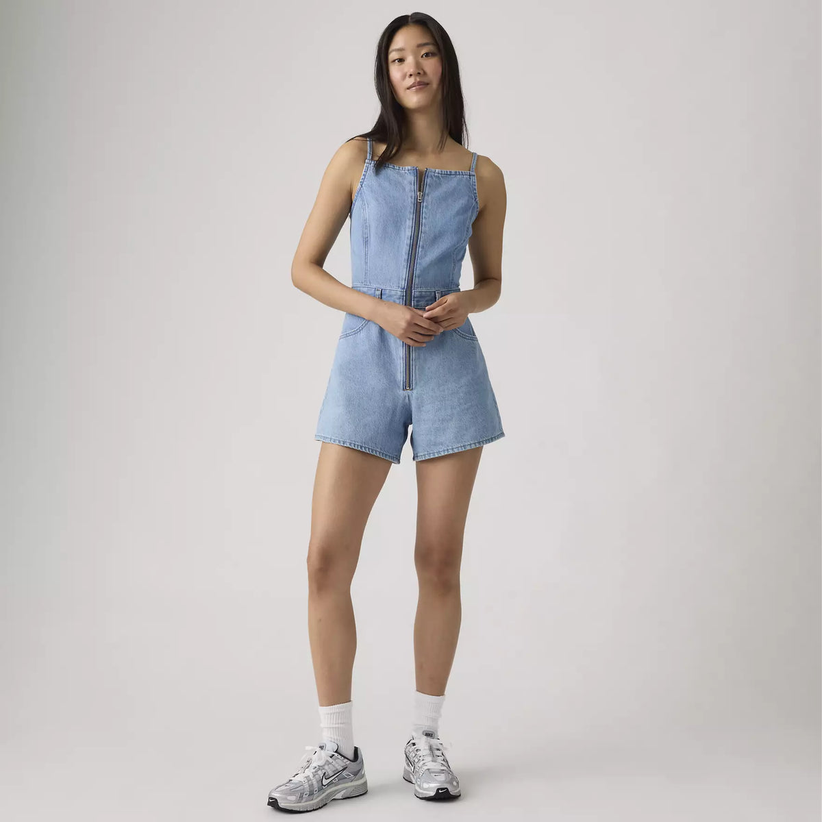 LEVI'S SQUARE NECK ROMPER JUMPSUIT - I WONT 0001