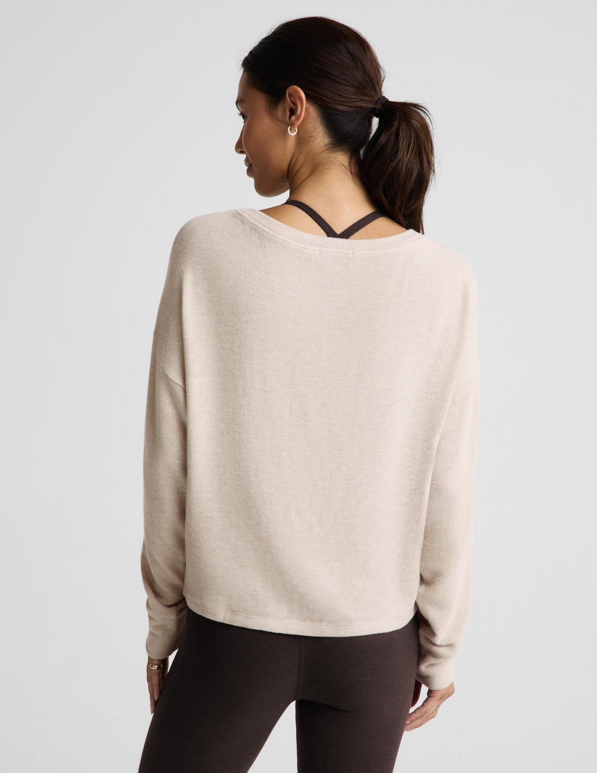 BEYOND YOGA LUXELAYER PULLOVER - OATMEAL HEATHER 00ABA