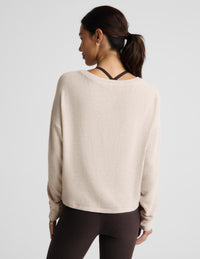BEYOND YOGA LUXELAYER PULLOVER - OATMEAL HEATHER 00ABA