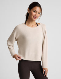 BEYOND YOGA LUXELAYER PULLOVER - OATMEAL HEATHER 00ABA