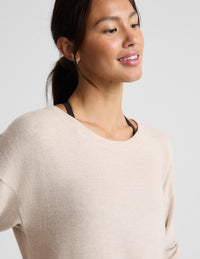 BEYOND YOGA LUXELAYER PULLOVER - OATMEAL HEATHER 00ABA