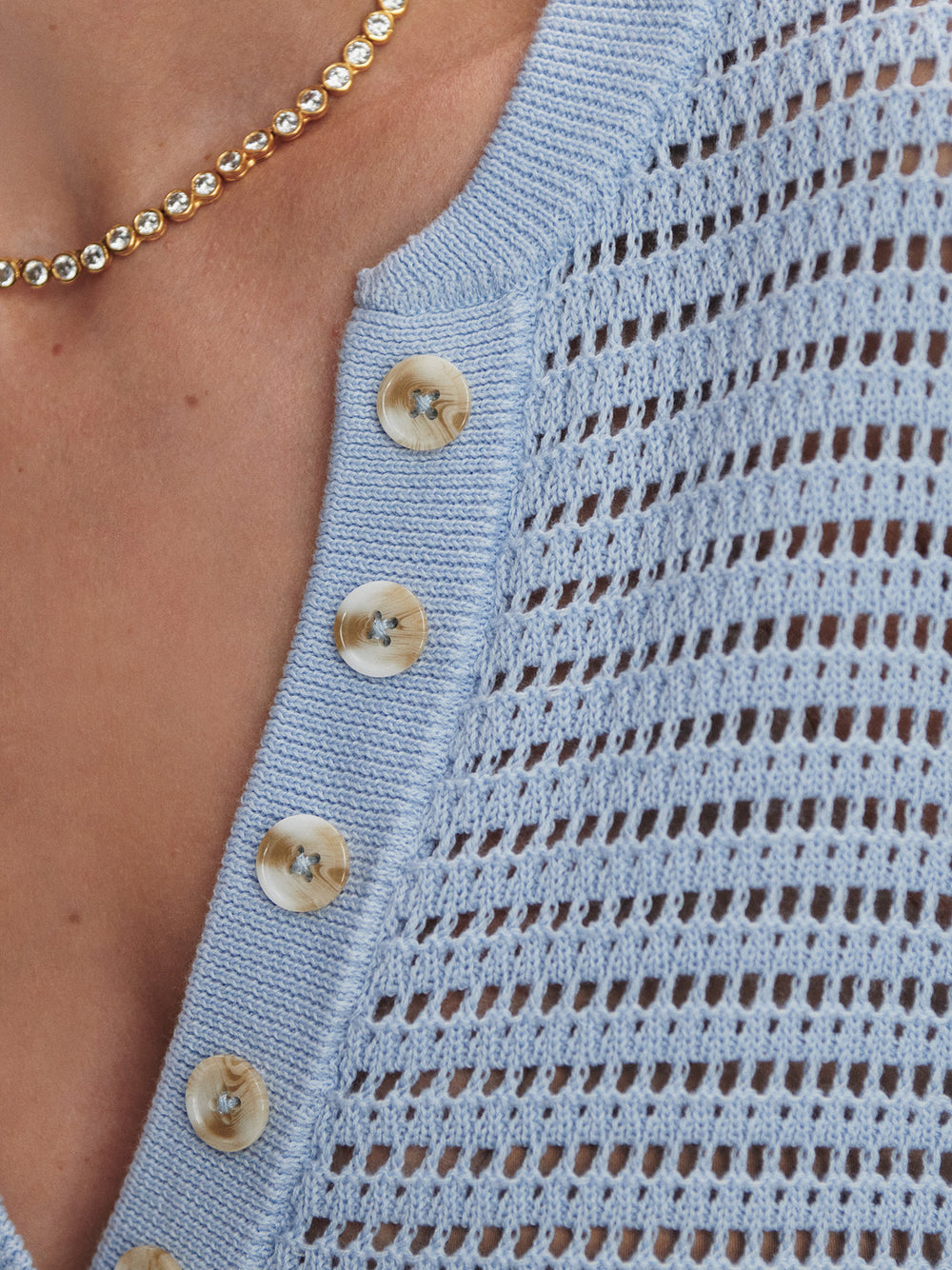 VARLEY CALLIE KNIT TOP - CASHMERE BLUE
