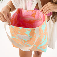 ALOHA COLLECTION REVERSIBLE TOTE / LEI GARDEN / SPLASH