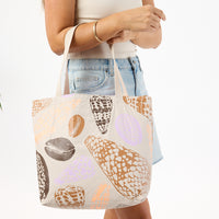 ALOHA COLLECTION REVERSIBLE TOTE / MITER LINEUP / NECTARINE LAVENDER