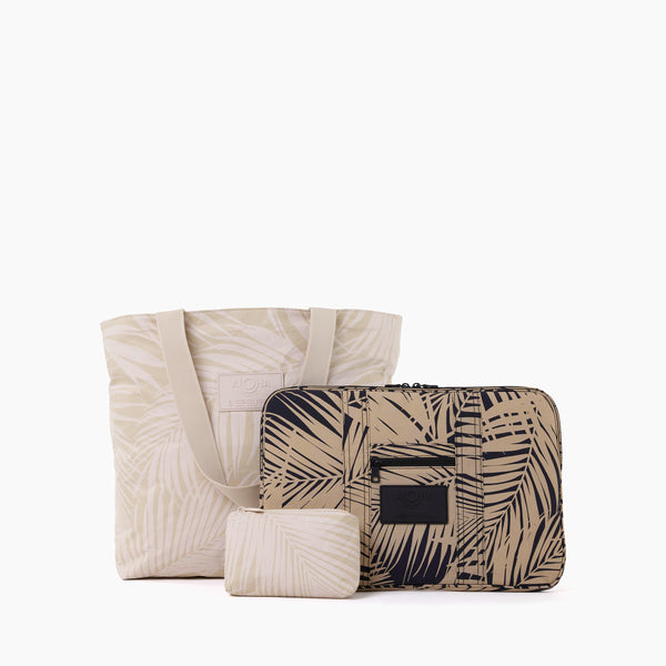 ALOHA COLLECTION LAPTOP CASE / ARECA / FRAPPE/BLACK – Work It Out