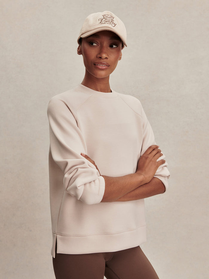 VARLEY ZOSIA CREW NECK ACTIVE SWEATER - SILVER GREY VAR02876