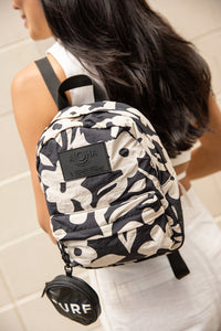 ALOHA COLLECTION MINI BACKPACK / FALL FLOWERS / BLACK/SANDSTONE