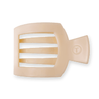 TELETIES LARGE FLAT SQUARE CLIP - ALMOND BEIGE