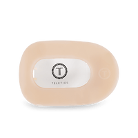 TELETIES MEDIUM ROUND CLIP - ALMOND BEIGE