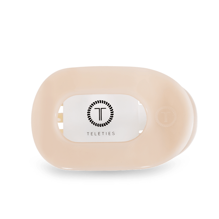 TELETIES SMALL ROUND CLIP - ALMOND BEIGE