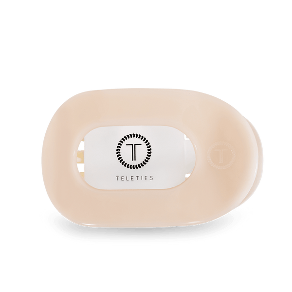 TELETIES SMALL ROUND CLIP - ALMOND BEIGE