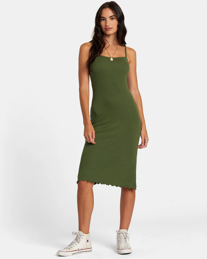 RVCA SLINK MIDI DRESS -GQQ0