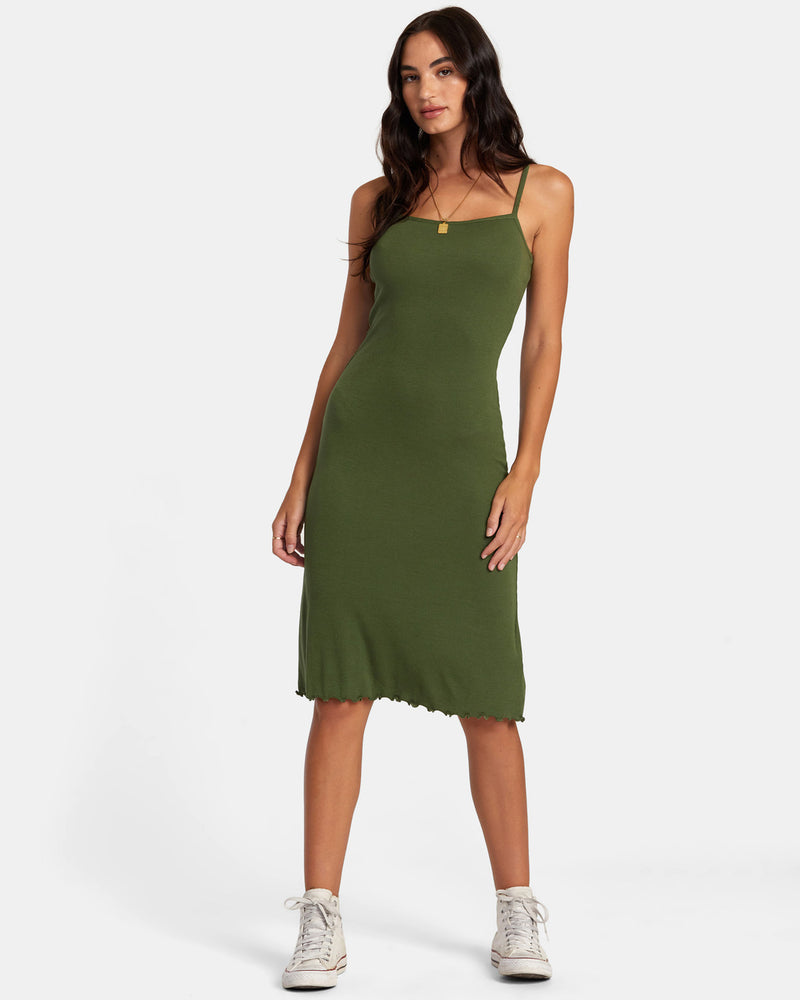 RVCA SLINK MIDI DRESS -GQQ0