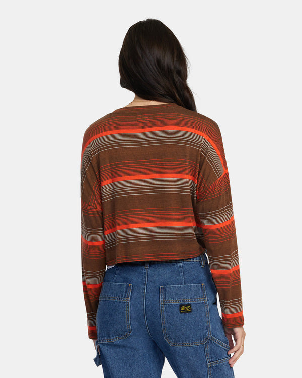 RVCA COUNTDOWN II LONG SLEEVE KNIT TOP - CRV0