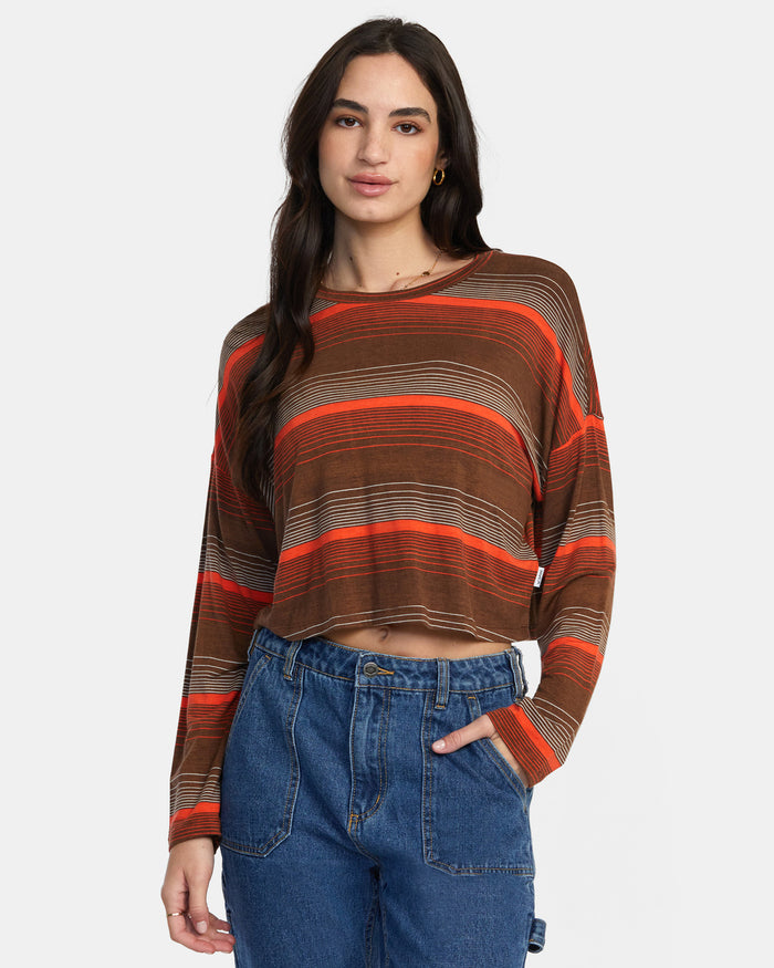 RVCA COUNTDOWN II LONG SLEEVE KNIT TOP - CRV0