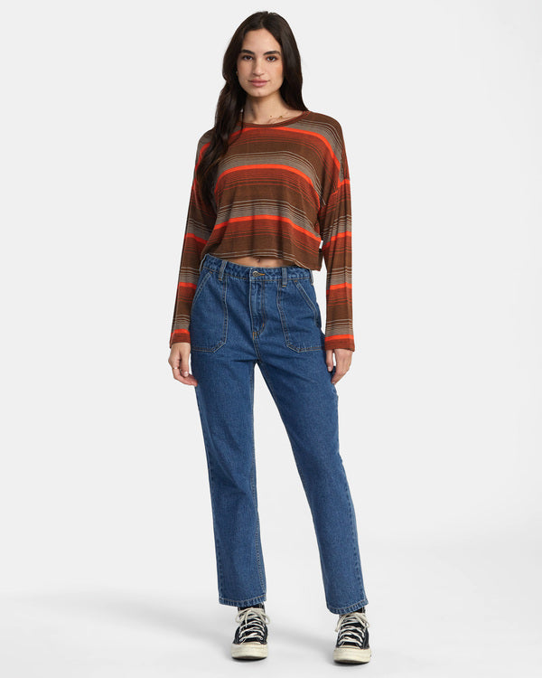 RVCA COUNTDOWN II LONG SLEEVE KNIT TOP - CRV0